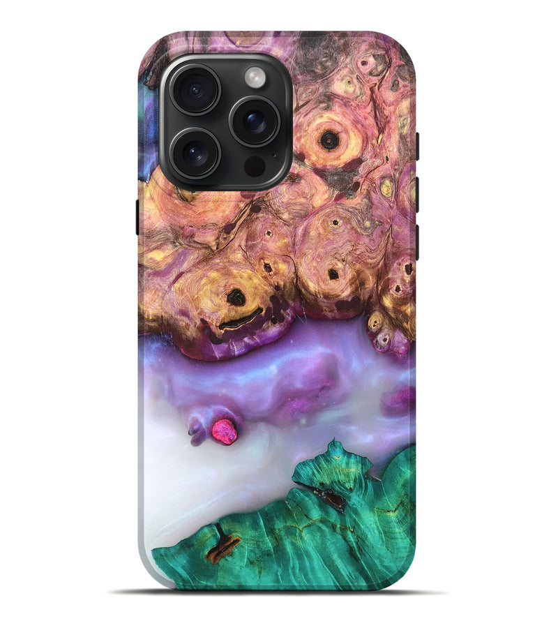 iPhone 16 Pro Max Wood Live Edge Phone Case - Laura (Clear, 819258)
