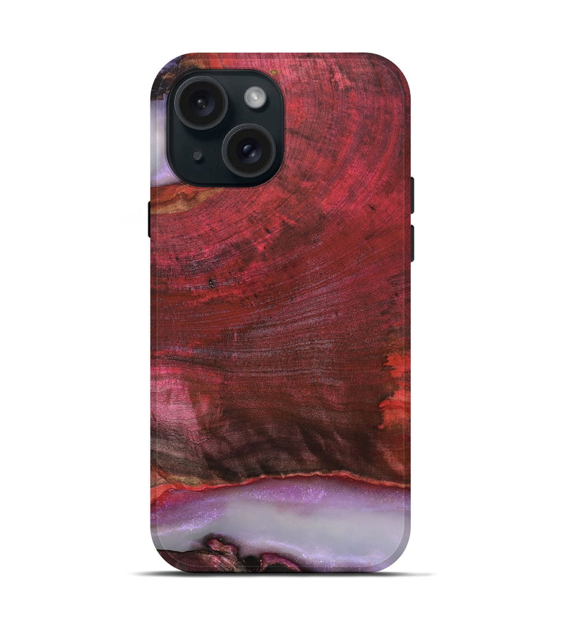 iPhone 15 Wood Live Edge Phone Case - Almeda (Clear, 819259)