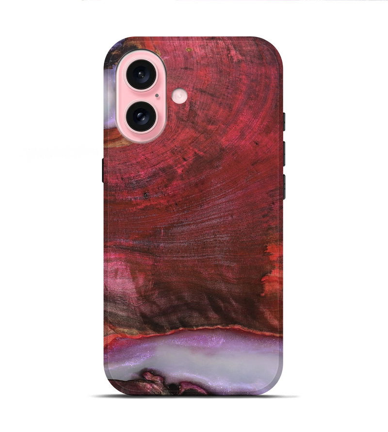 iPhone 16 Wood Live Edge Phone Case - Almeda (Clear, 819259)
