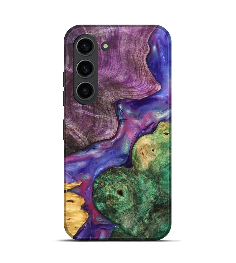 Galaxy S23 Wood Live Edge Phone Case - Cristal (Purple, 819260)