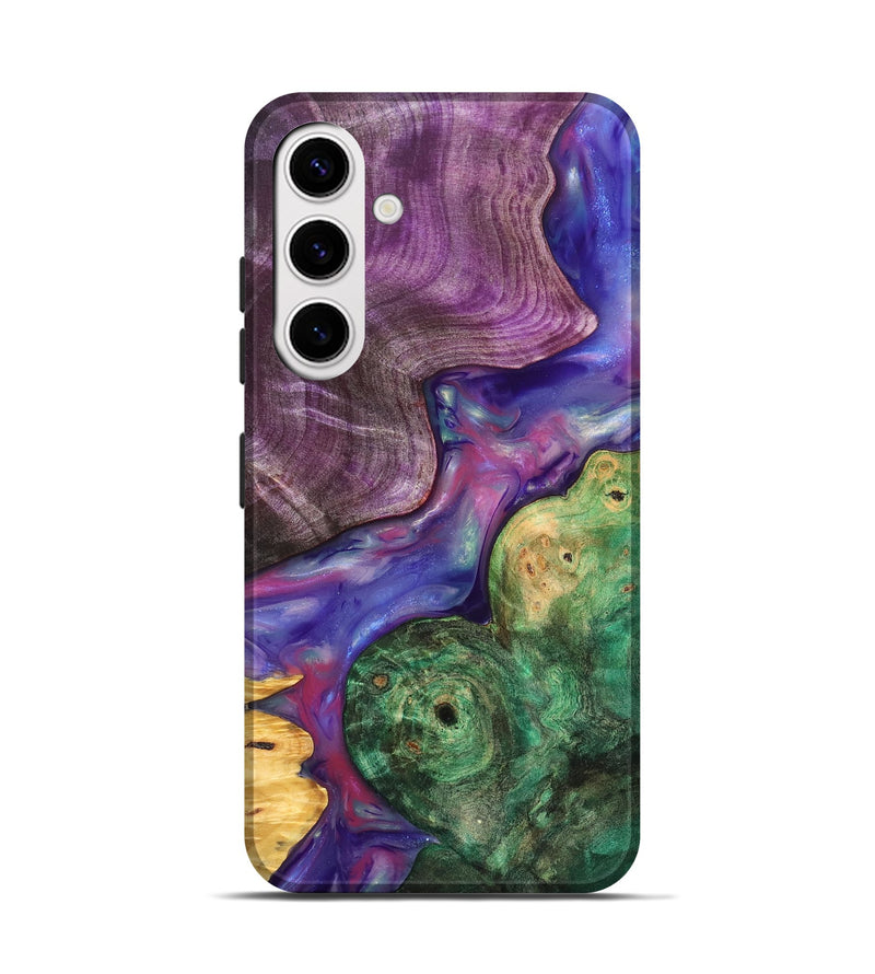 Galaxy S25 Wood Live Edge Phone Case - Cristal (Purple, 819260)