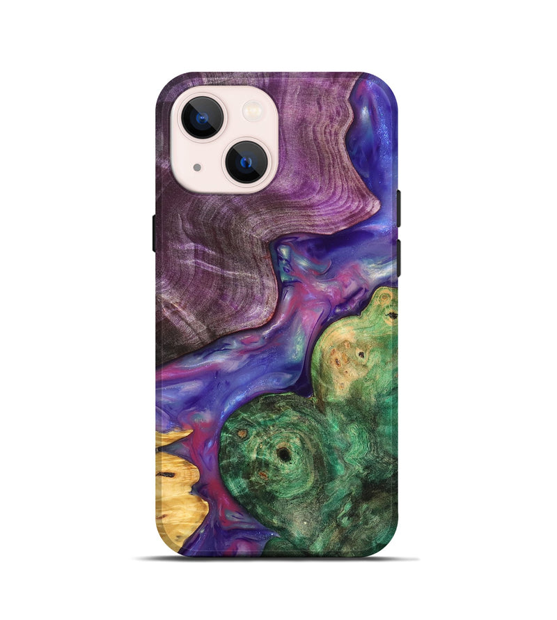 iPhone 13 mini Wood Live Edge Phone Case - Cristal (Purple, 819260)