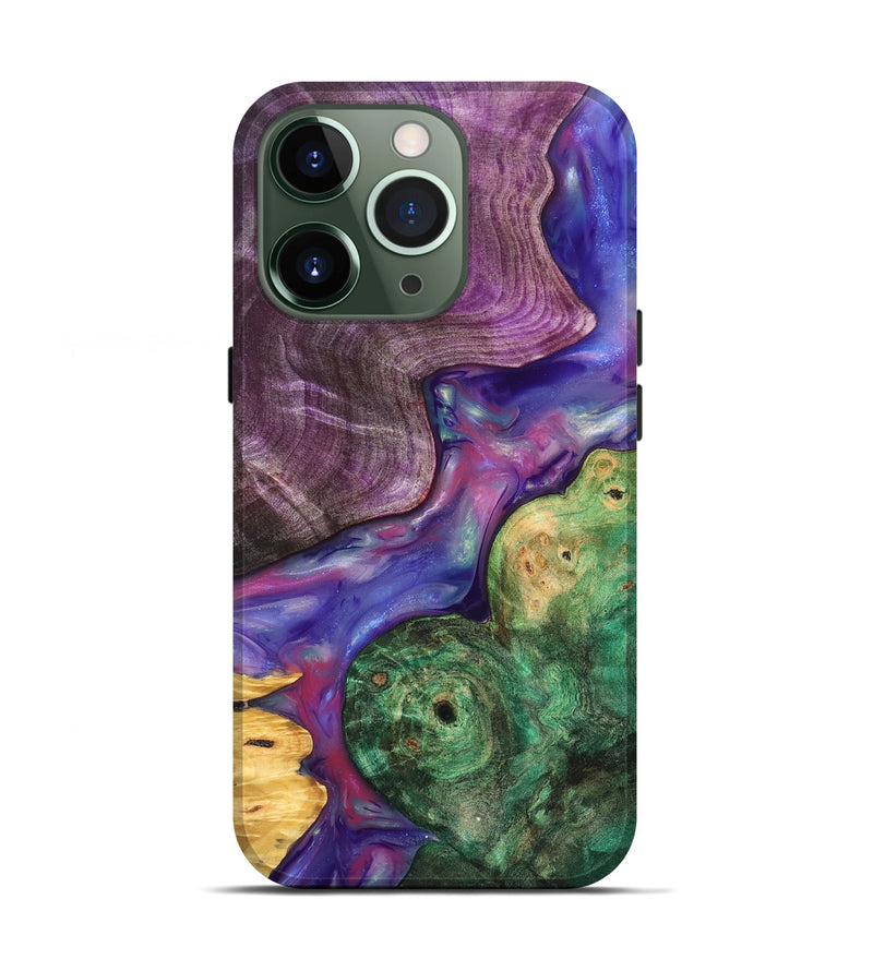 iPhone 13 Pro Wood Live Edge Phone Case - Cristal (Purple, 819260)