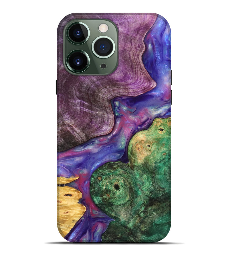 iPhone 13 Pro Max Wood Live Edge Phone Case - Cristal (Purple, 819260)