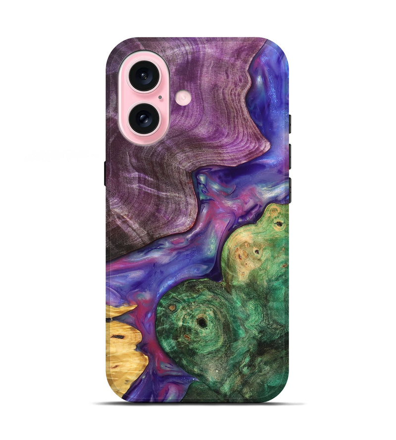 iPhone 17 Wood Live Edge Phone Case - Cristal (Purple, 819260)