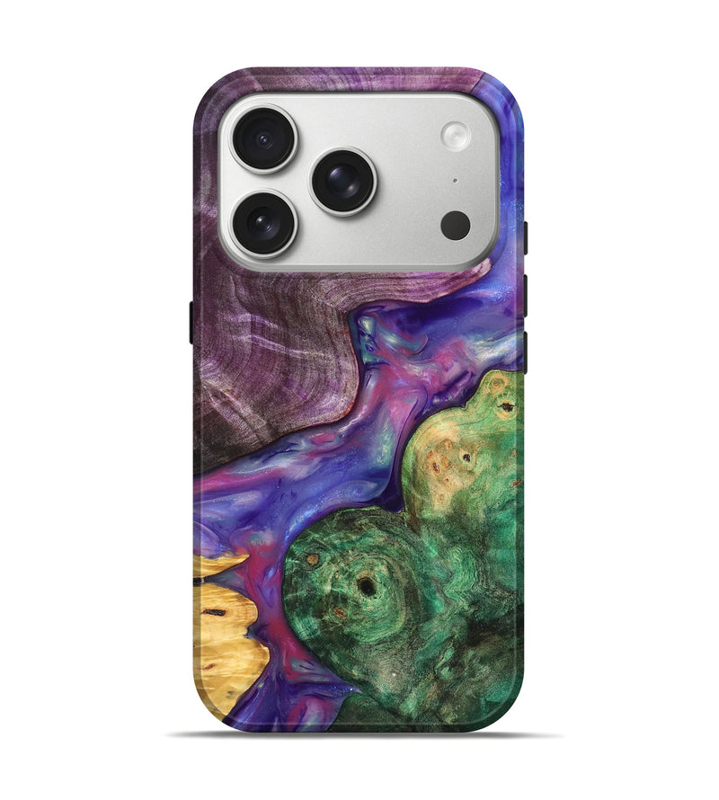 iPhone 17 Pro Wood Live Edge Phone Case - Cristal (Purple, 819260)