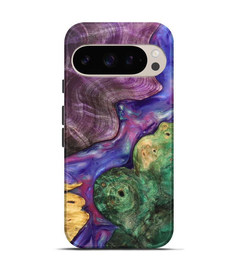 Pixel 9 Wood Live Edge Phone Case - Cristal (Purple, 819260)