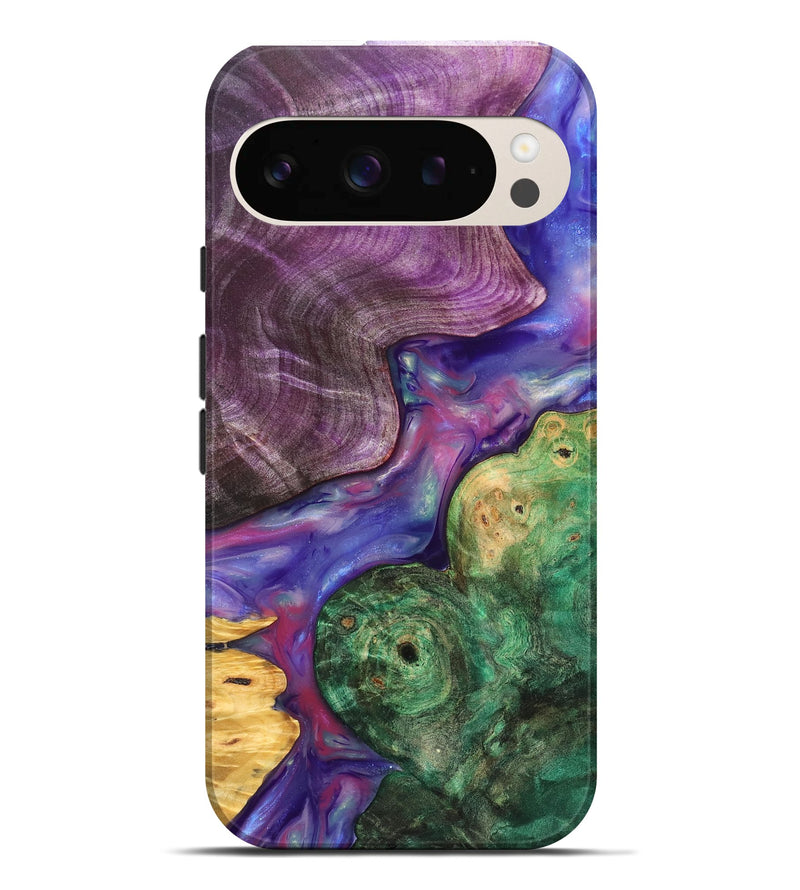 Pixel 9 Pro XL Wood Live Edge Phone Case - Cristal (Purple, 819260)