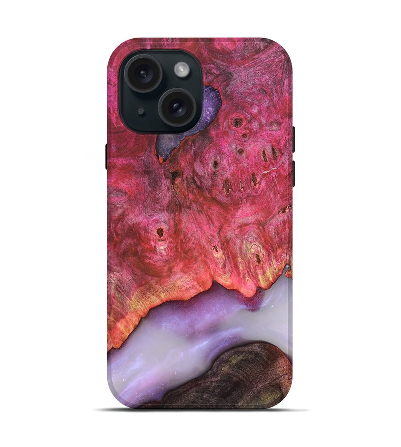 iPhone 15 Wood Live Edge Phone Case - Dixie (Clear, 819261)
