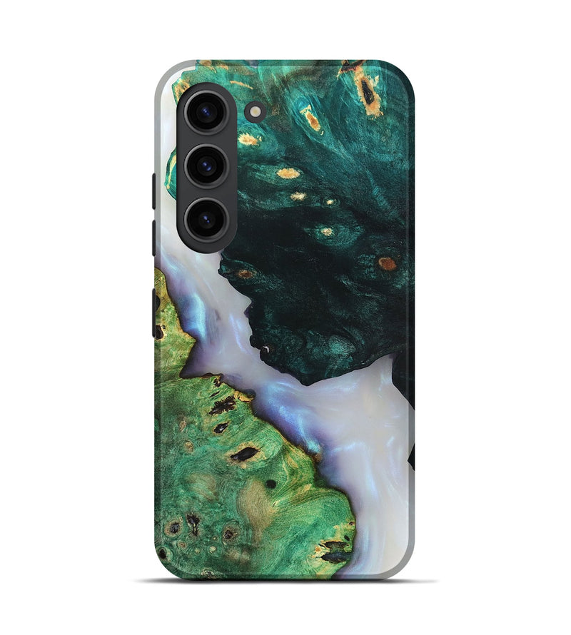 Galaxy S23 Wood Live Edge Phone Case - Ambrose (Clear, 819262)