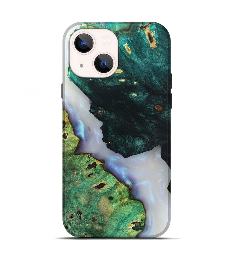 iPhone 13 Wood Live Edge Phone Case - Ambrose (Clear, 819262)