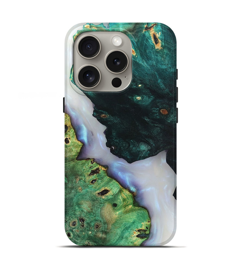 iPhone 16 Pro Wood Live Edge Phone Case - Ambrose (Clear, 819262)