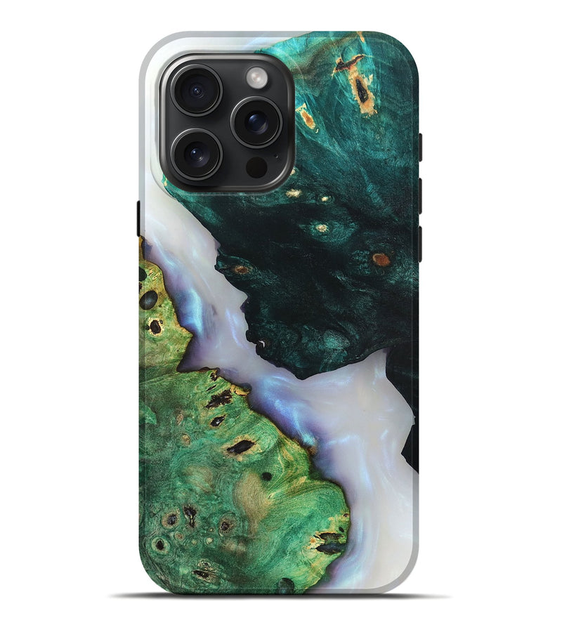 iPhone 16 Pro Max Wood Live Edge Phone Case - Ambrose (Clear, 819262)