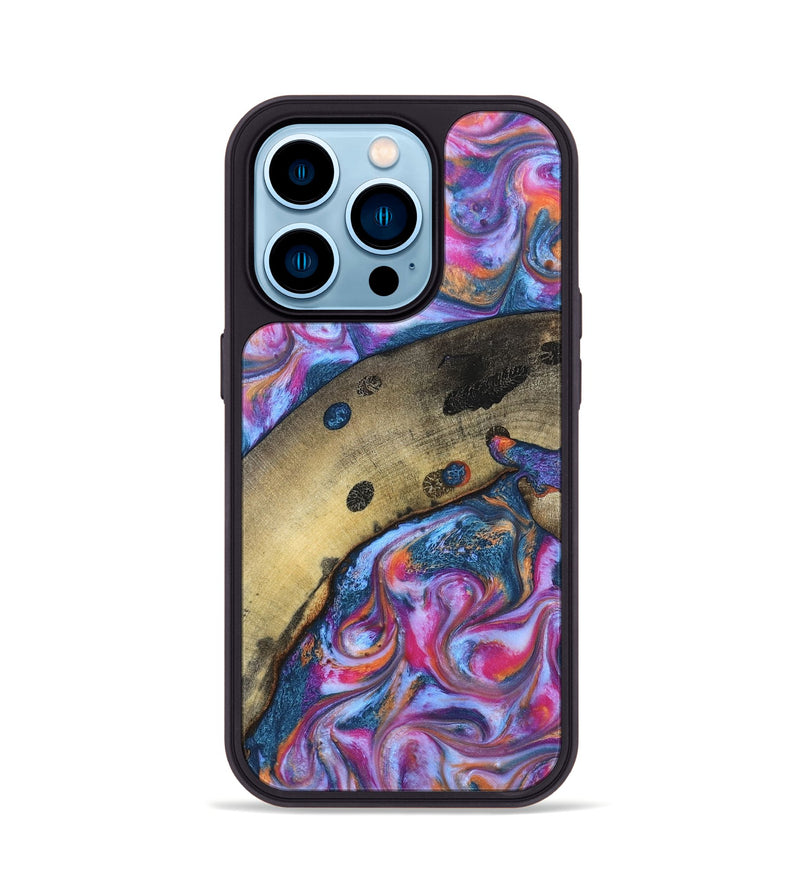 iPhone 14 Pro Wood Phone Case - Indie (Blue, 819263)