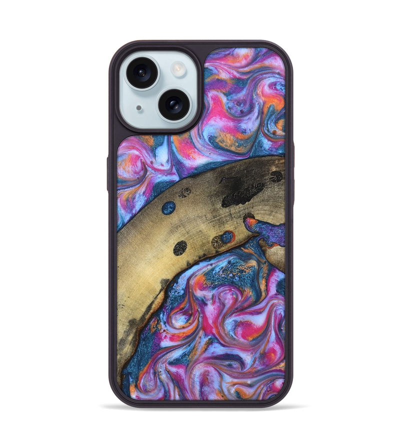 iPhone 15 Wood Phone Case - Indie (Blue, 819263)