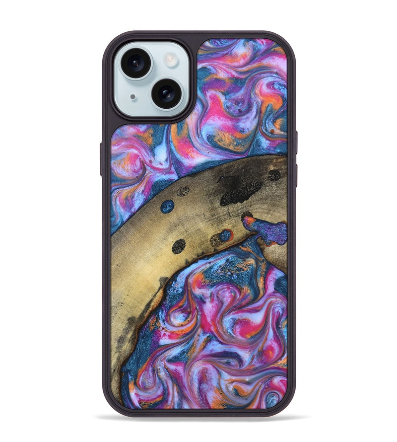iPhone 15 Plus Wood Phone Case - Indie (Blue, 819263)