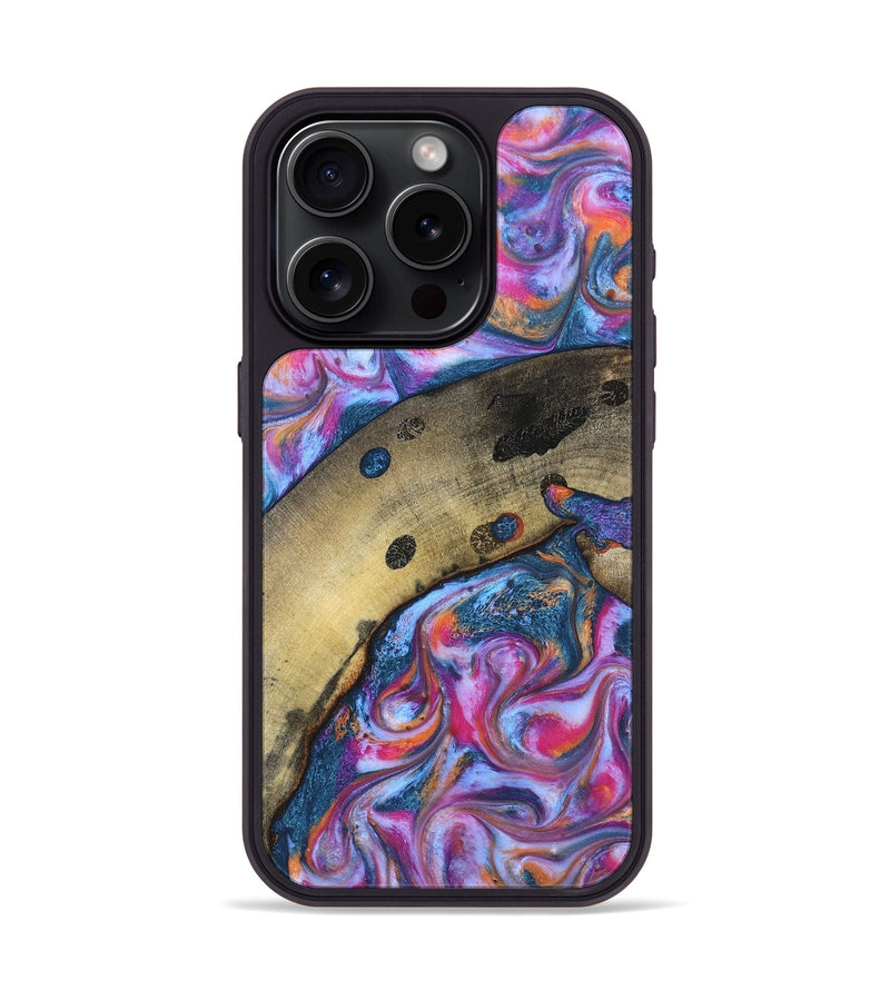 iPhone 15 Pro Wood Phone Case - Indie (Blue, 819263)