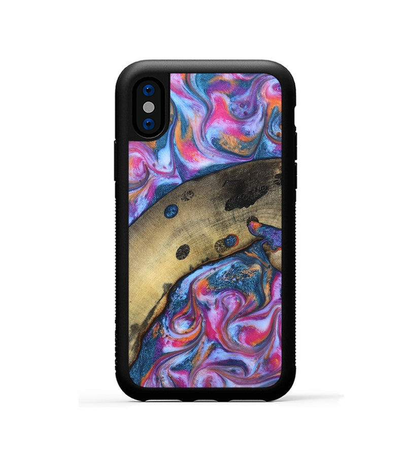 iPhone Xs Wood Phone Case - Indie (Blue, 819263)