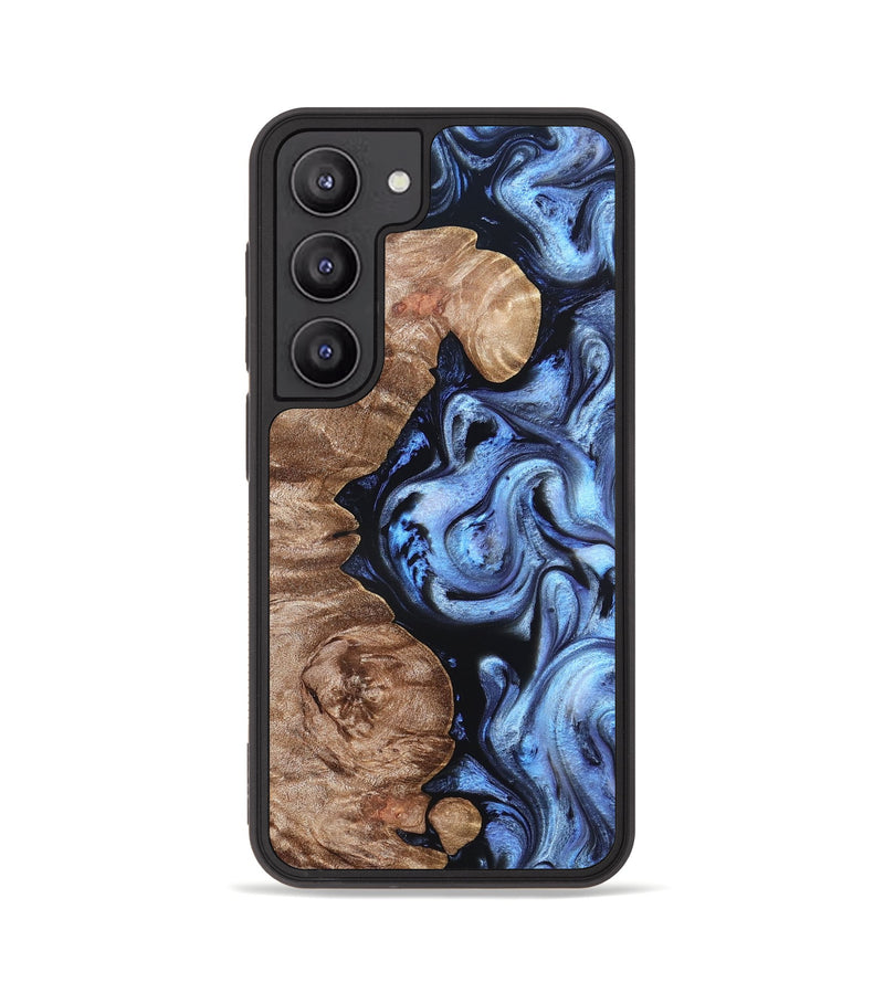 Galaxy S23 Wood Phone Case - Helen (Blue, 819264)