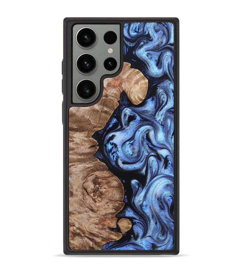 Galaxy S23 Ultra Wood Phone Case - Helen (Blue, 819264)
