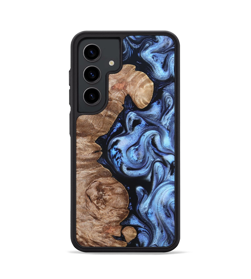 Galaxy S24 Wood Phone Case - Helen (Blue, 819264)