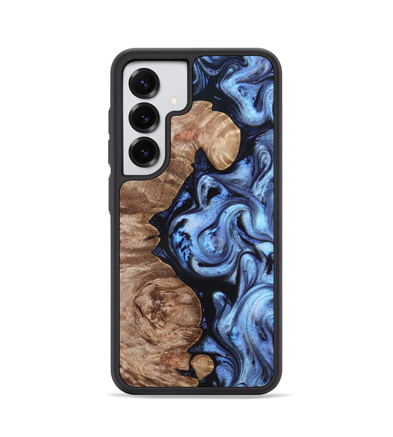 Galaxy S25 Wood Phone Case - Helen (Blue, 819264)