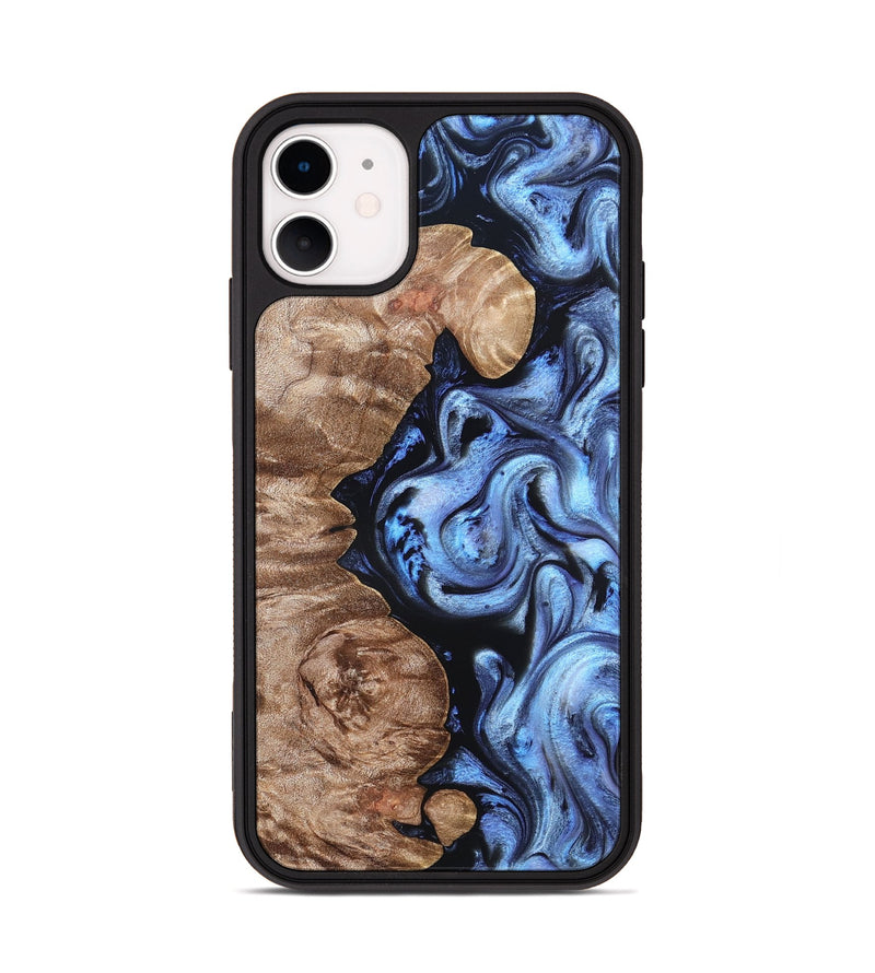 iPhone 11 Wood Phone Case - Helen (Blue, 819264)