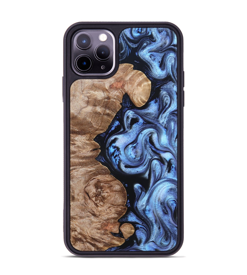 iPhone 11 Pro Max Wood Phone Case - Helen (Blue, 819264)