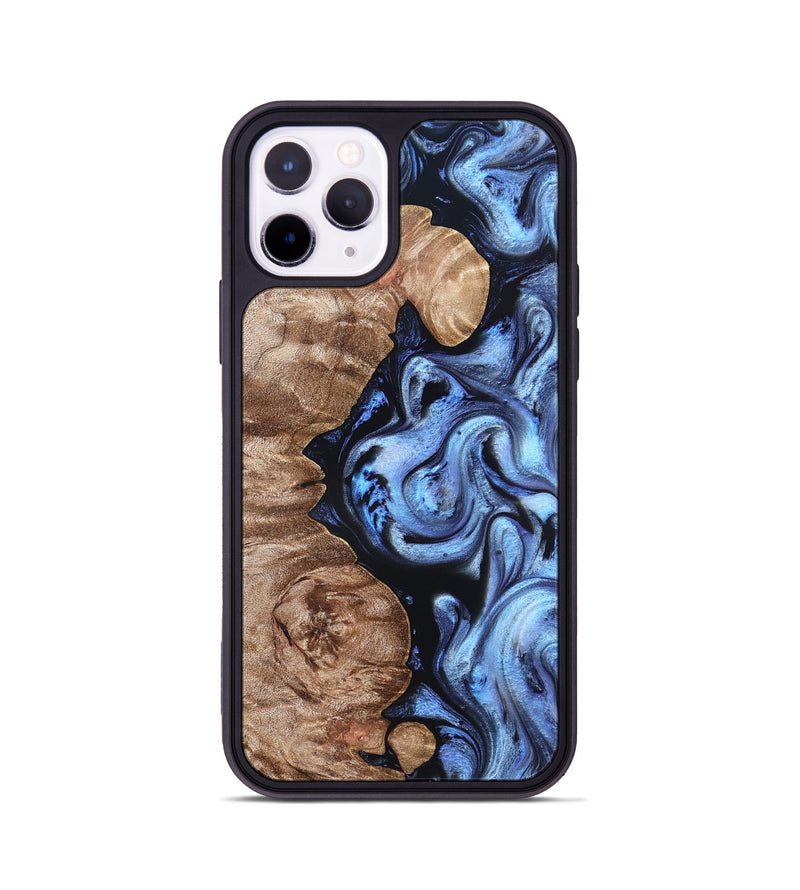 iPhone 11 Pro Wood Phone Case - Helen (Blue, 819264)