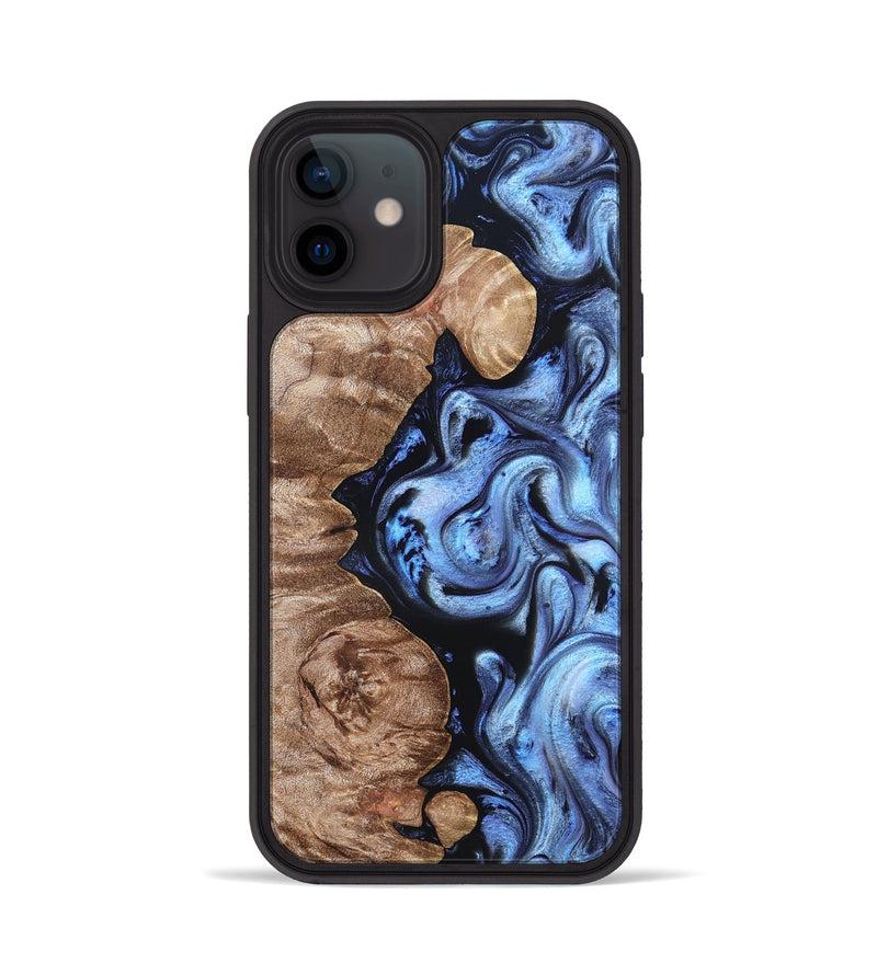 iPhone 12 Wood Phone Case - Helen (Blue, 819264)