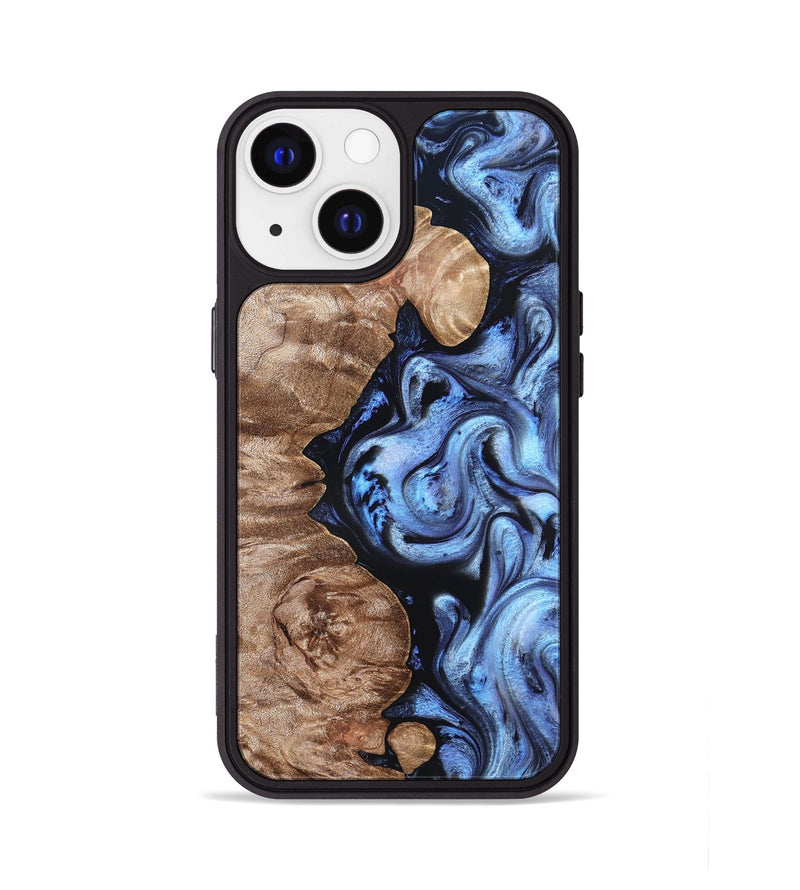 iPhone 13 Wood Phone Case - Helen (Blue, 819264)