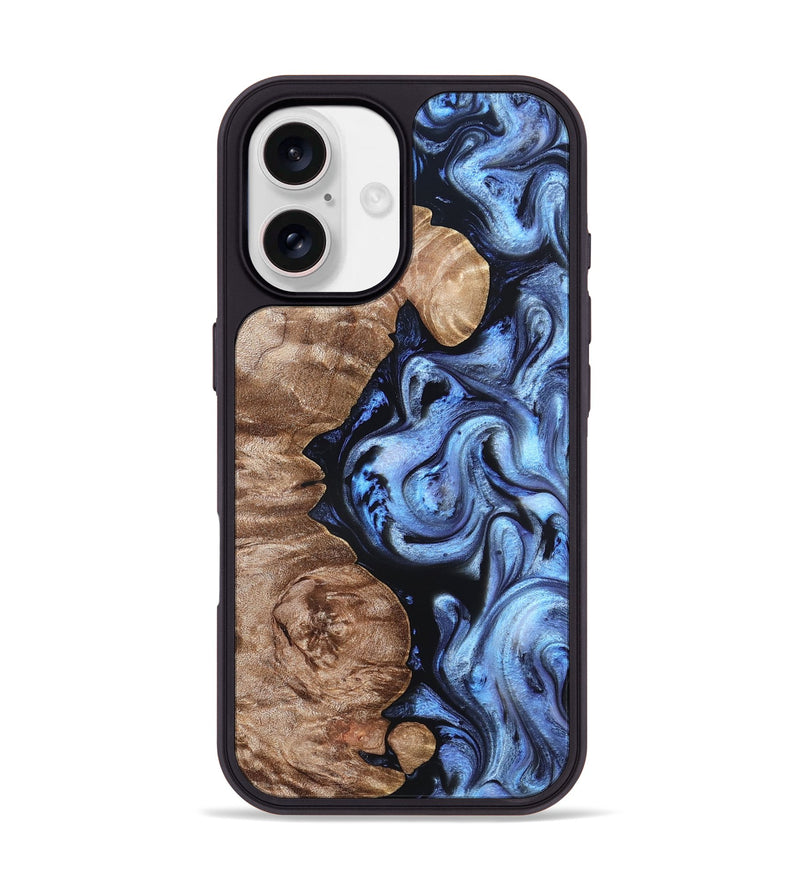 iPhone 17 Wood Phone Case - Helen (Blue, 819264)