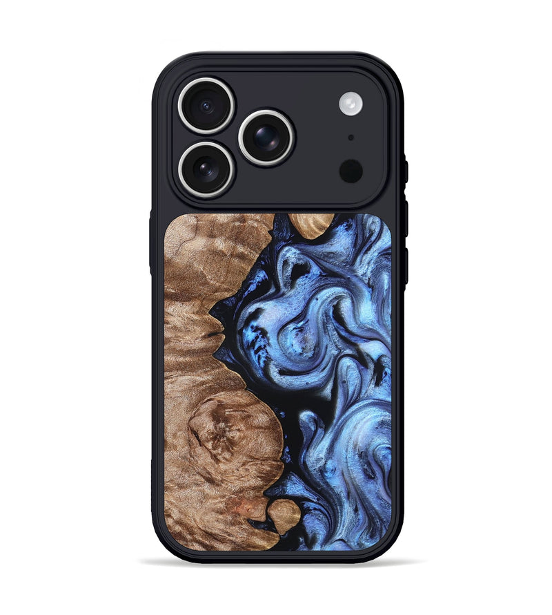 iPhone 17 Pro Wood Phone Case - Helen (Blue, 819264)