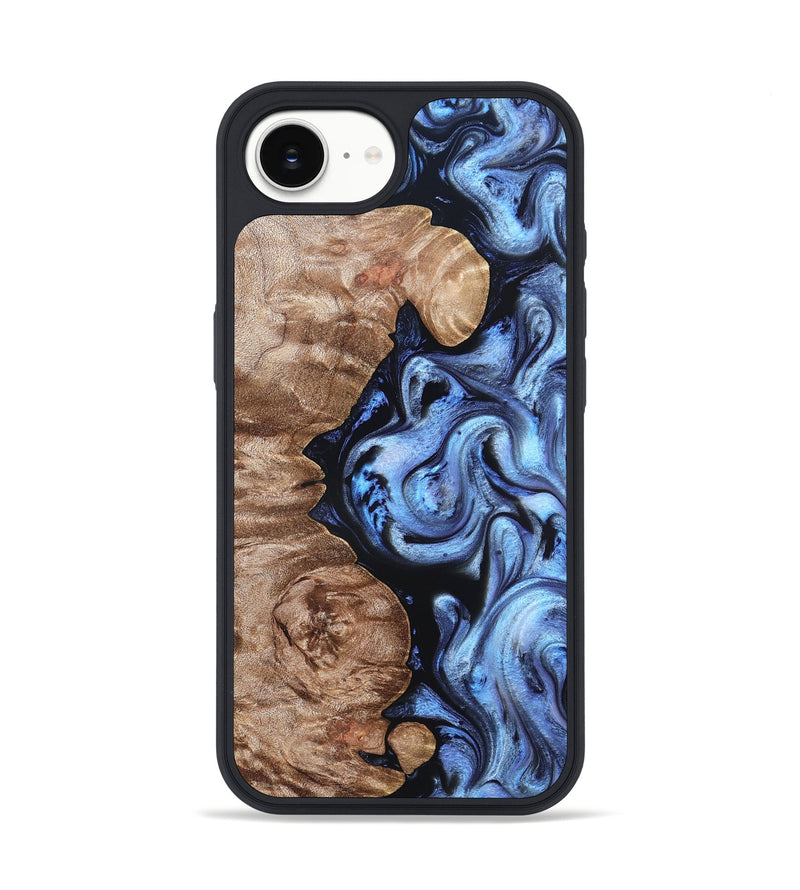 iPhone 17e Wood Phone Case - Helen (Blue, 819264)