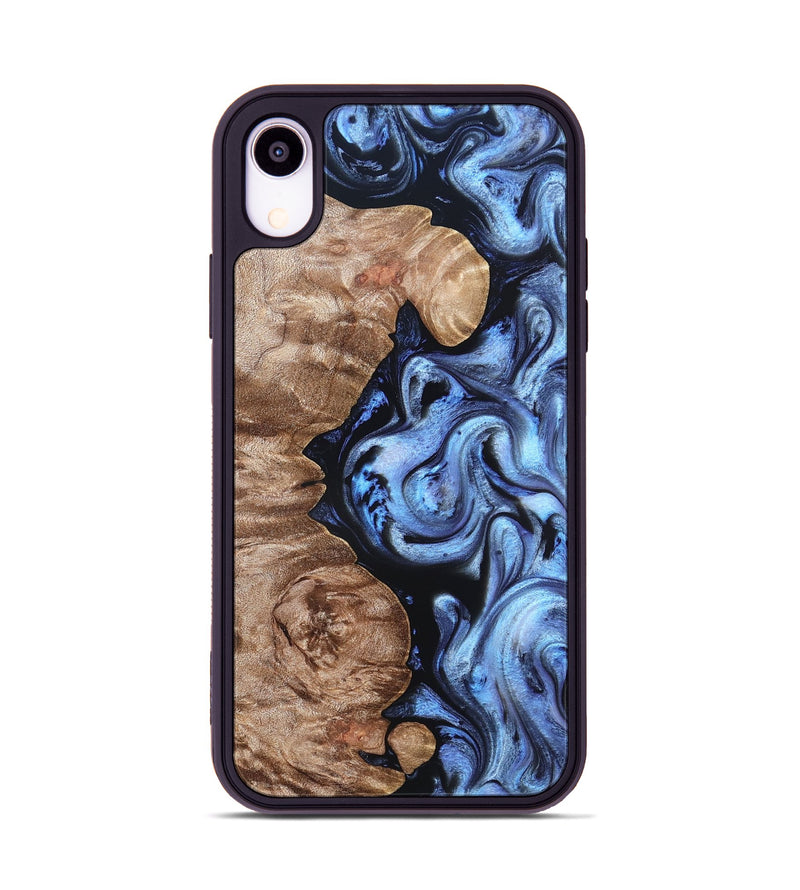 iPhone Xr Wood Phone Case - Helen (Blue, 819264)
