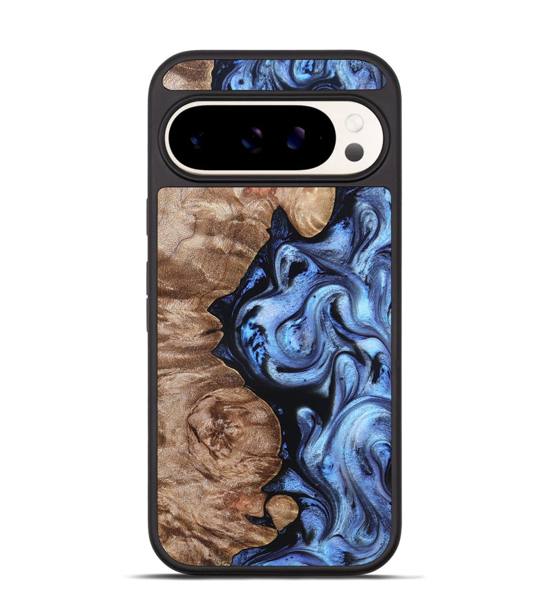 Pixel 9 Wood Phone Case - Helen (Blue, 819264)