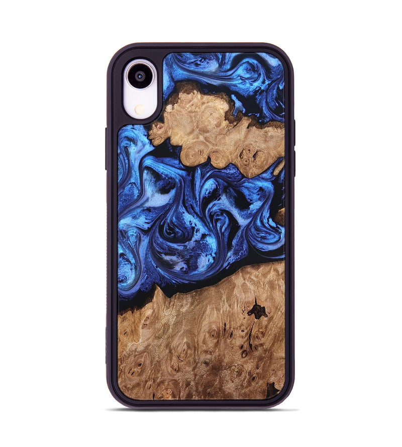iPhone Xr Wood Phone Case - Ina (Blue, 819265)