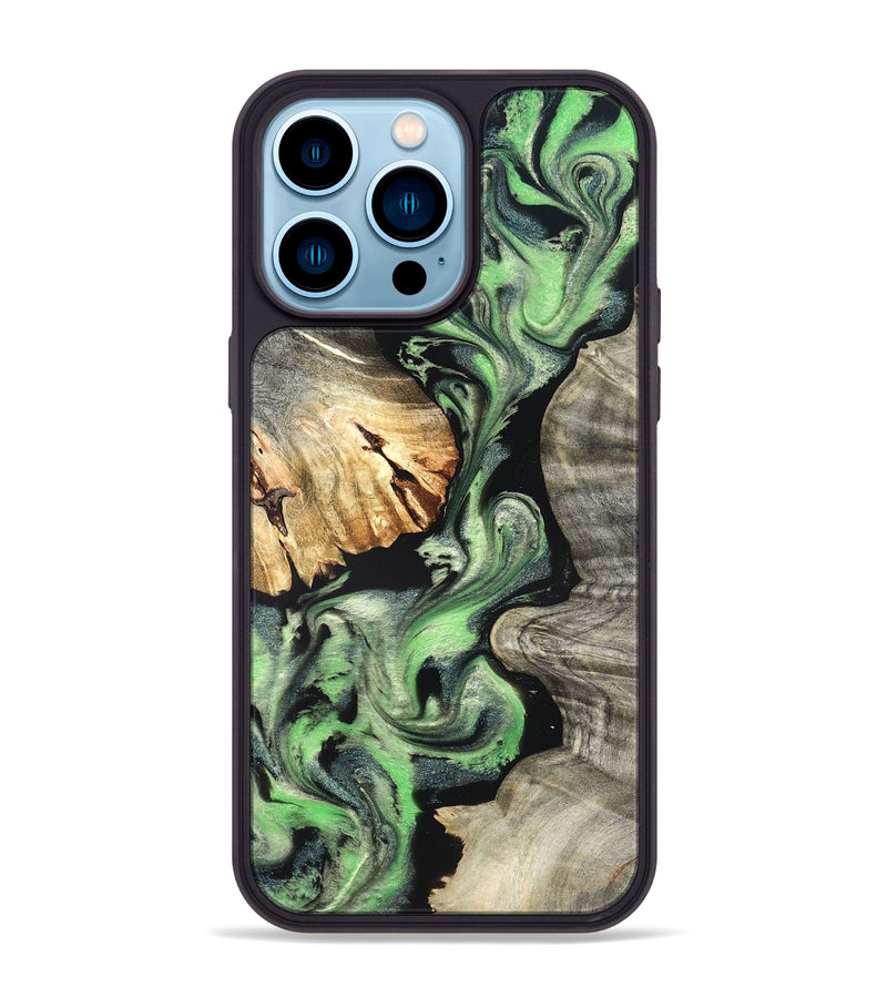 iPhone 14 Pro Max Wood Phone Case - Anakin (Green, 819266)