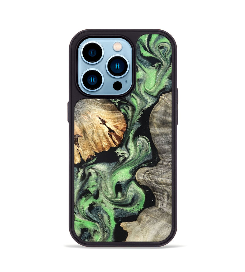 iPhone 14 Pro Wood Phone Case - Anakin (Green, 819266)