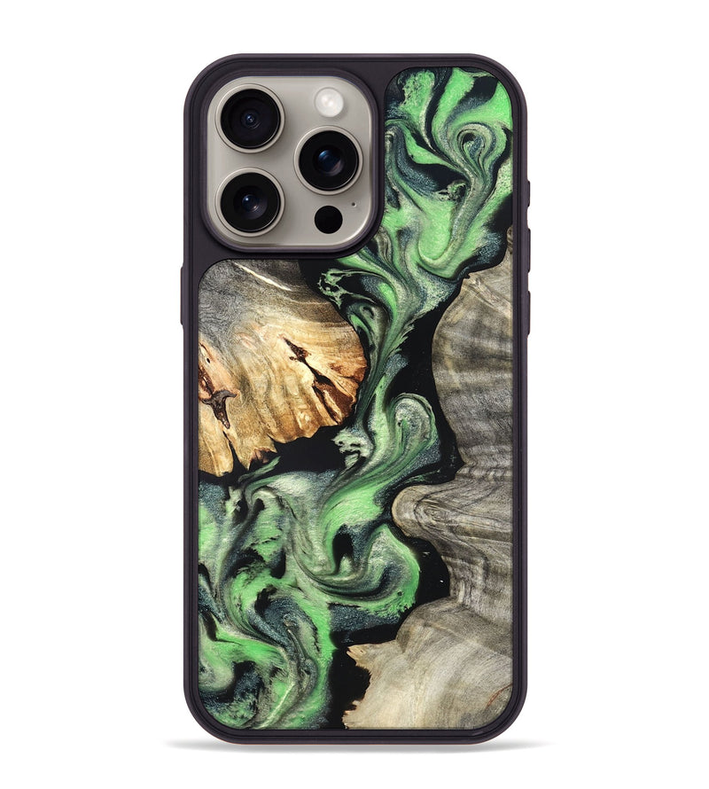 iPhone 15 Pro Max Wood Phone Case - Anakin (Green, 819266)
