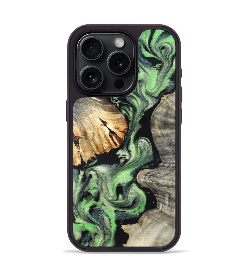 iPhone 15 Pro Wood Phone Case - Anakin (Green, 819266)