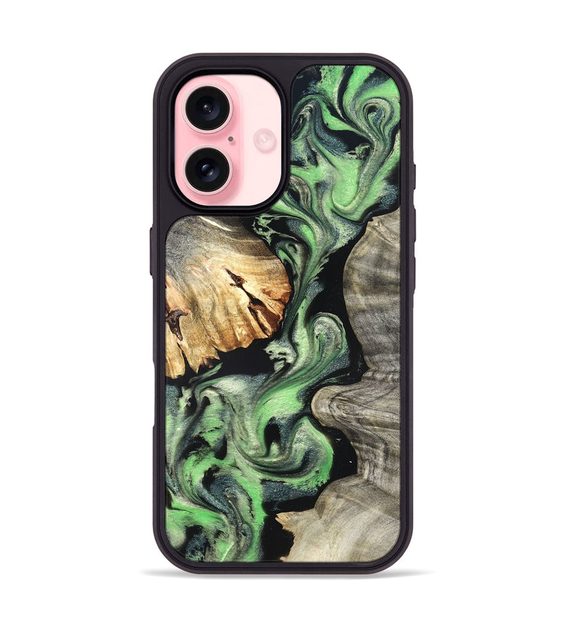 iPhone 16 Wood Phone Case - Anakin (Green, 819266)