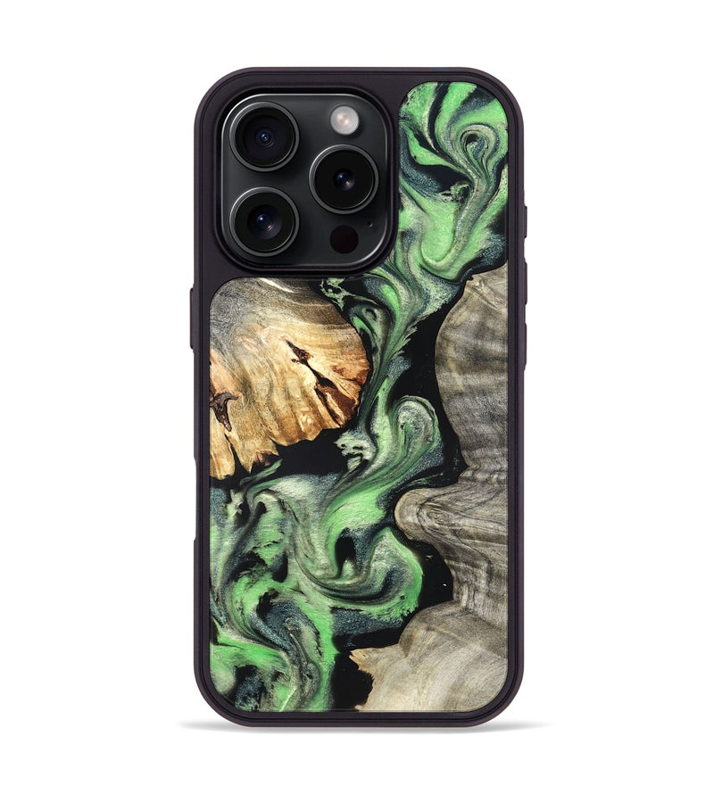 iPhone 16 Pro Wood Phone Case - Anakin (Green, 819266)