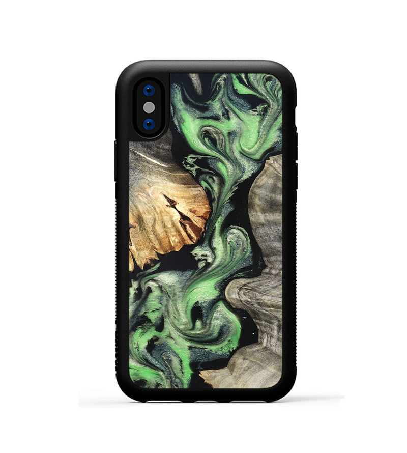 iPhone Xs Wood Phone Case - Anakin (Green, 819266)