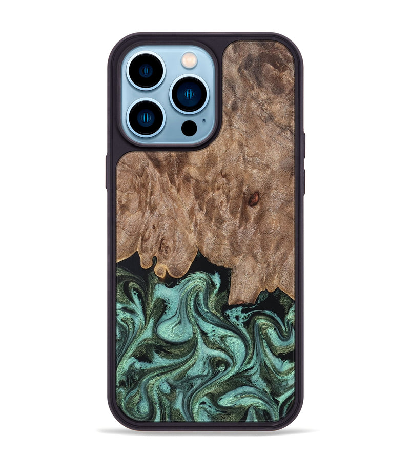 iPhone 14 Pro Max Wood Phone Case - Murray (Green, 819267)