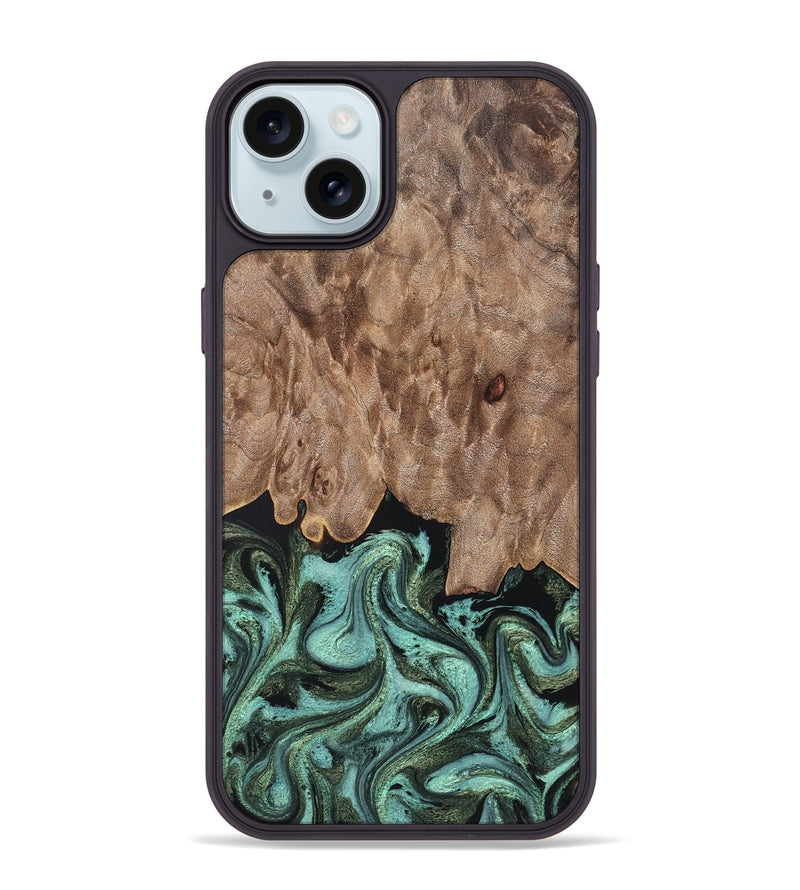 iPhone 15 Plus Wood Phone Case - Murray (Green, 819267)