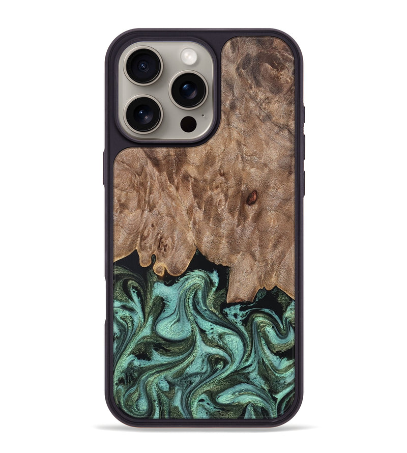 iPhone 16 Pro Max Wood Phone Case - Murray (Green, 819267)