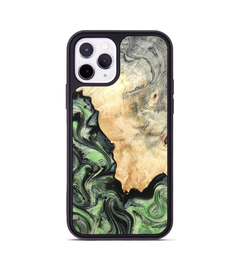 iPhone 11 Pro Wood Phone Case - Esther (Green, 819268)
