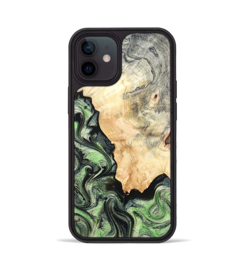 iPhone 12 Wood Phone Case - Esther (Green, 819268)