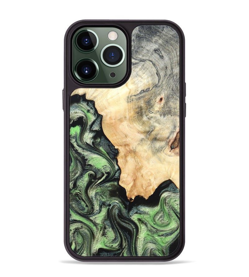 iPhone 13 Pro Max Wood Phone Case - Esther (Green, 819268)
